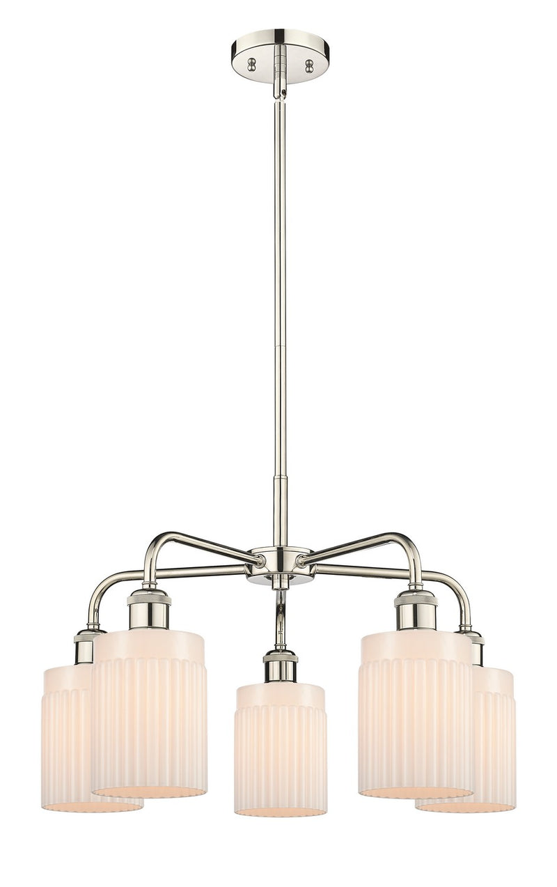 Innovations 516-5CR-PN-G341 Five Light Chandelier, Polished Nickel
