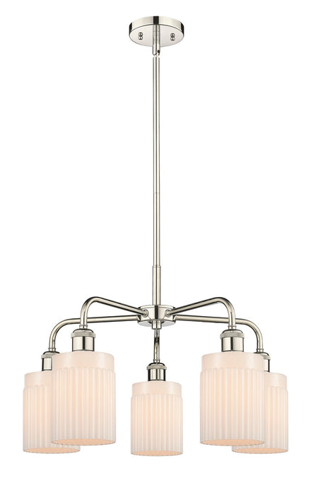 Innovations 516-5CR-PN-G341 Five Light Chandelier, Polished Nickel