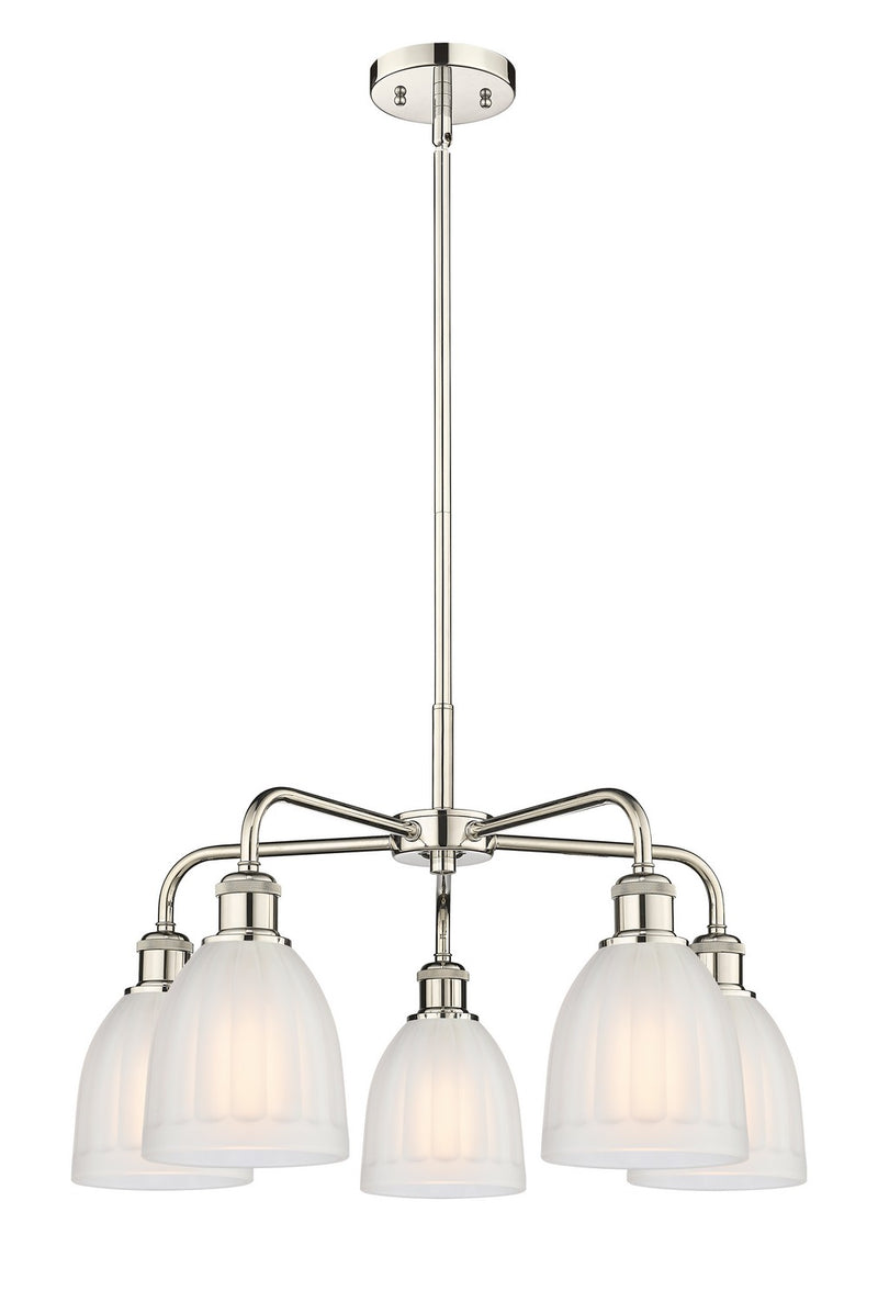 Innovations 516-5CR-PN-G441 Five Light Chandelier, Polished Nickel