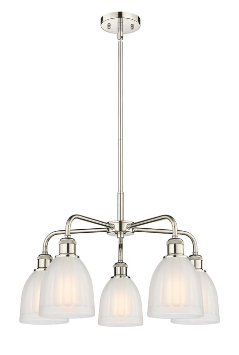 Innovations 516-5CR-PN-G441 Five Light Chandelier, Polished Nickel