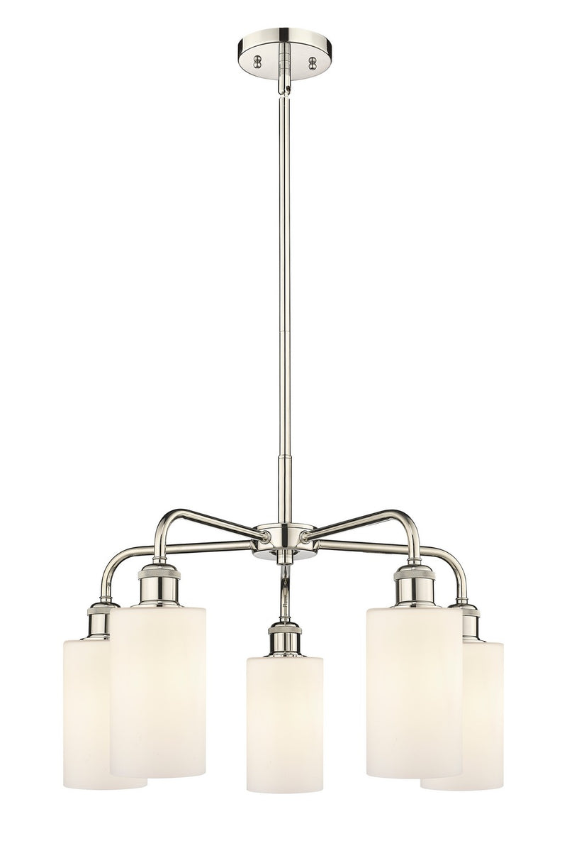 Innovations 516-5CR-PN-G801 Five Light Chandelier, Polished Nickel