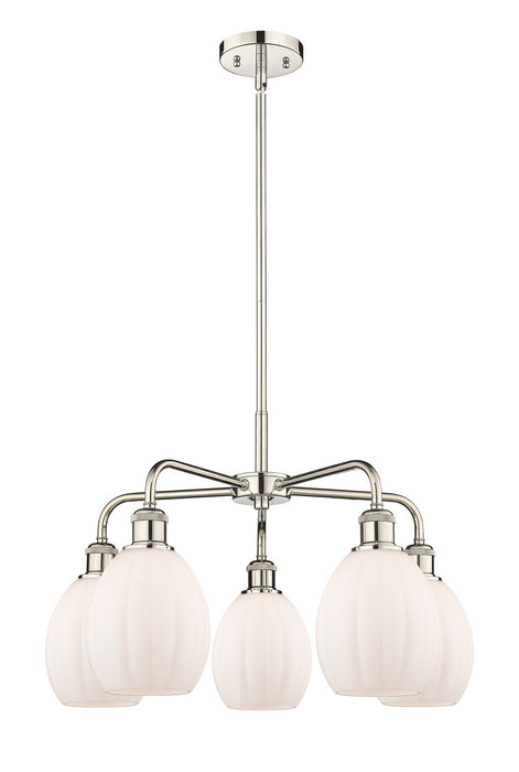 Innovations 516-5CR-PN-G81 Five Light Chandelier, Polished Nickel