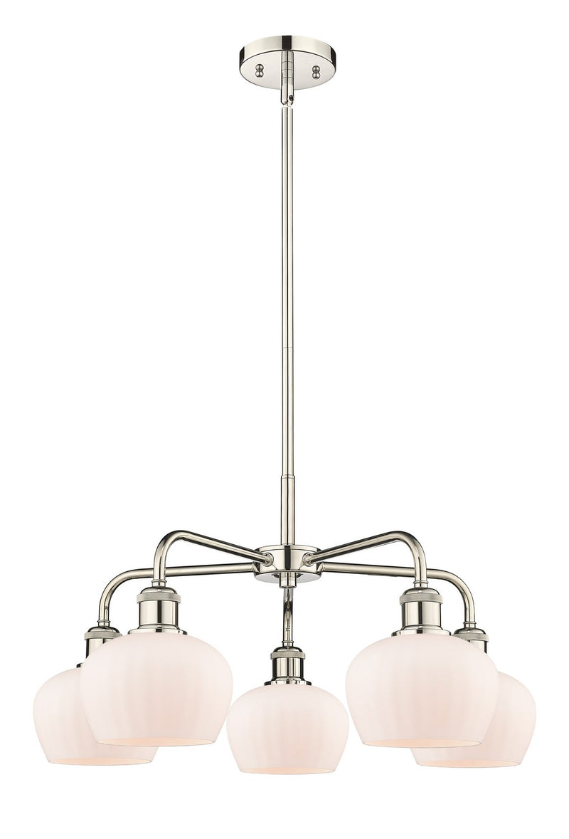 Innovations 516-5CR-PN-G91 Five Light Chandelier, Polished Nickel