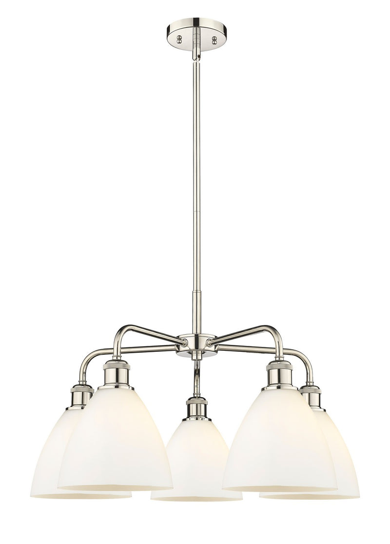 Innovations 516-5CR-PN-GBD-751 Five Light Chandelier, Polished Nickel