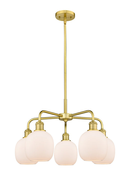Innovations 516-5CR-SG-G101 Five Light Chandelier, Satin Gold
