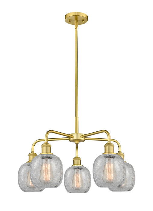 Innovations 516-5CR-SG-G105 Five Light Chandelier, Satin Gold