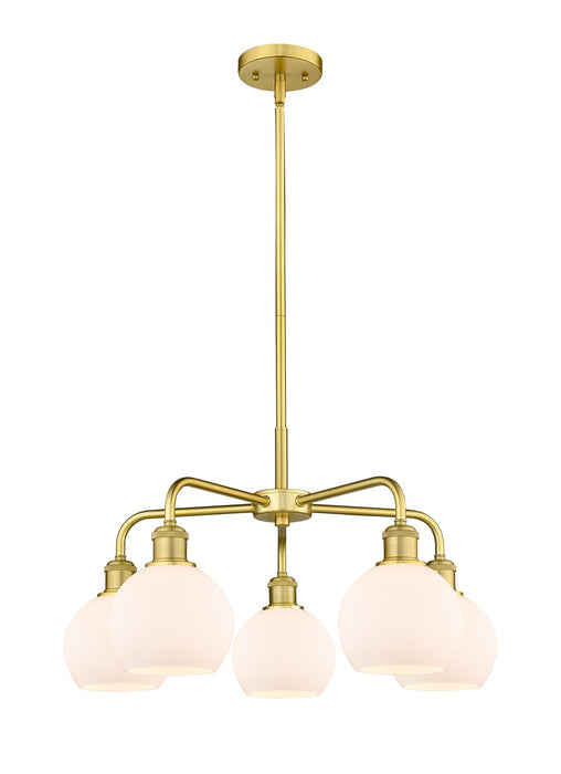 Innovations 516-5CR-SG-G121-6 Five Light Chandelier, Satin Gold