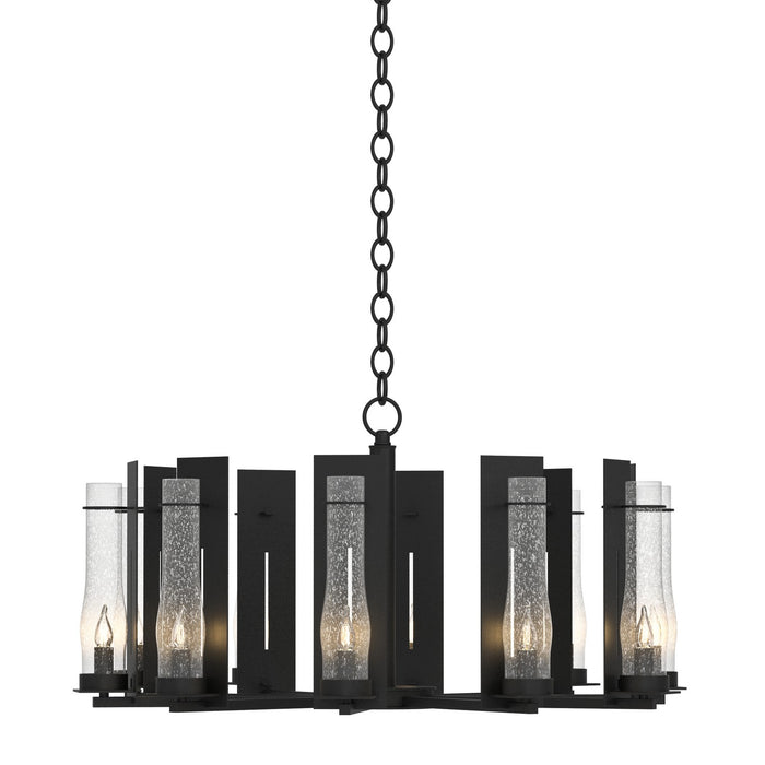Hubbardton Forge 103290-SKT-10-II0184 Ten Light Chandelier, Black