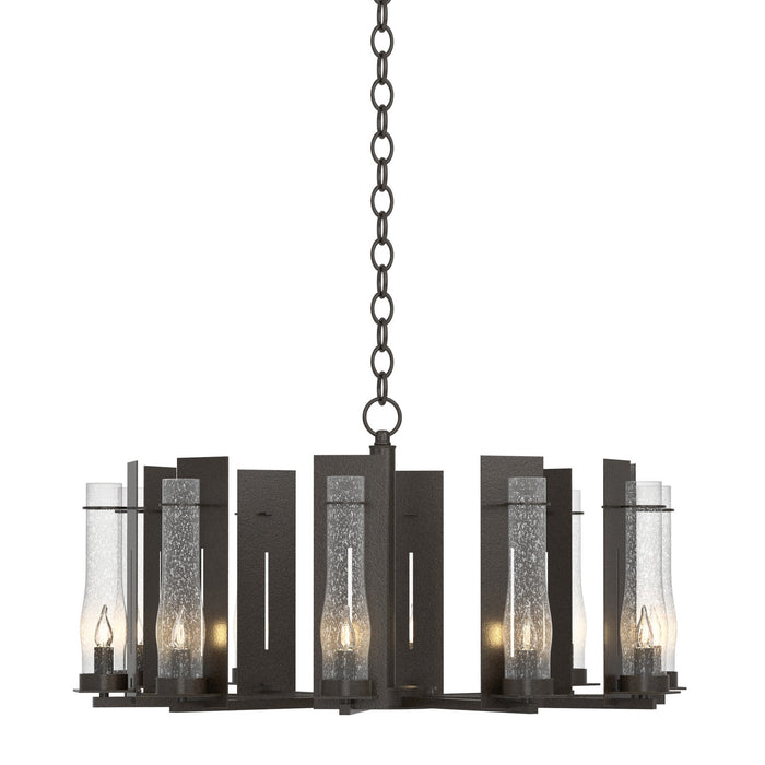 Hubbardton Forge 103290-SKT-14-II0184 Ten Light Chandelier, Oil Rubbed Bronze