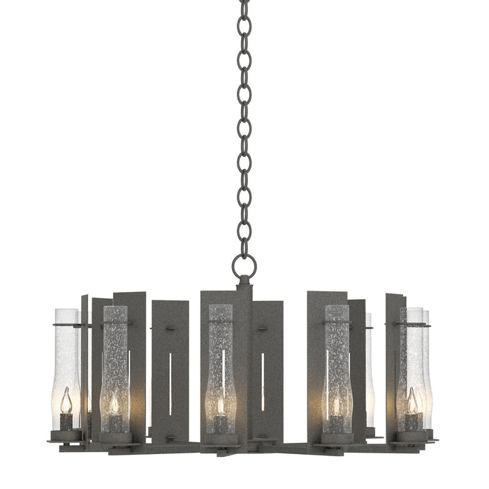 Hubbardton Forge 103290-SKT-20-II0184 Ten Light Chandelier, Natural Iron