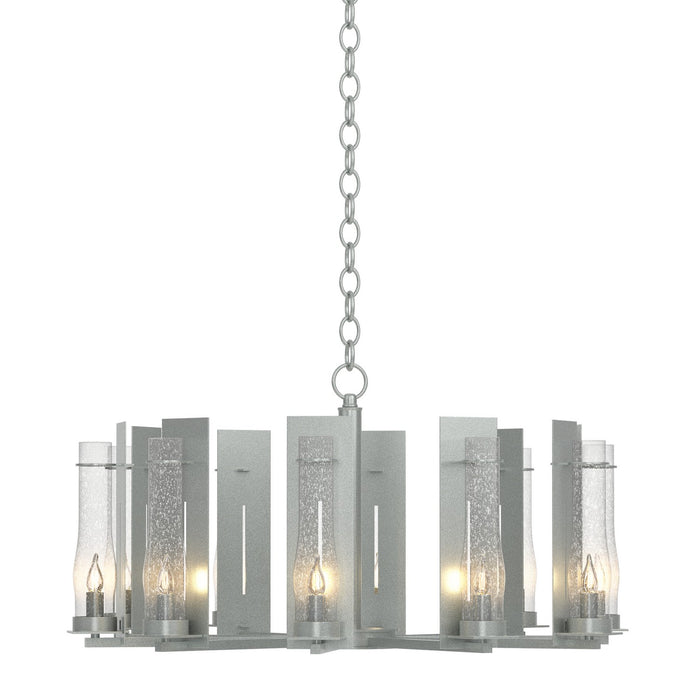 Hubbardton Forge 103290-SKT-82-II0184 Ten Light Chandelier, Vintage Platinum
