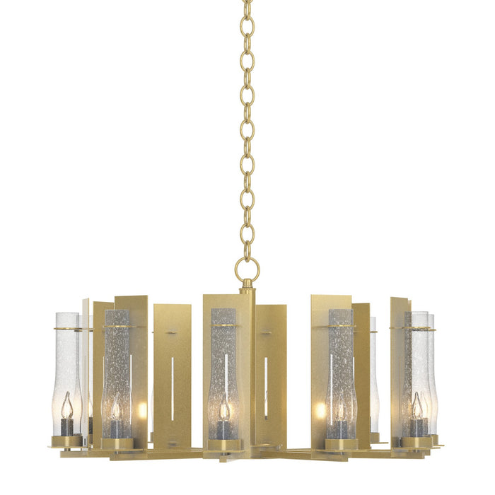 Hubbardton Forge 103290-SKT-86-II0184 Ten Light Chandelier, Modern Brass