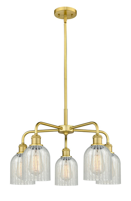 Innovations 516-5CR-SG-G2511 Five Light Chandelier, Satin Gold