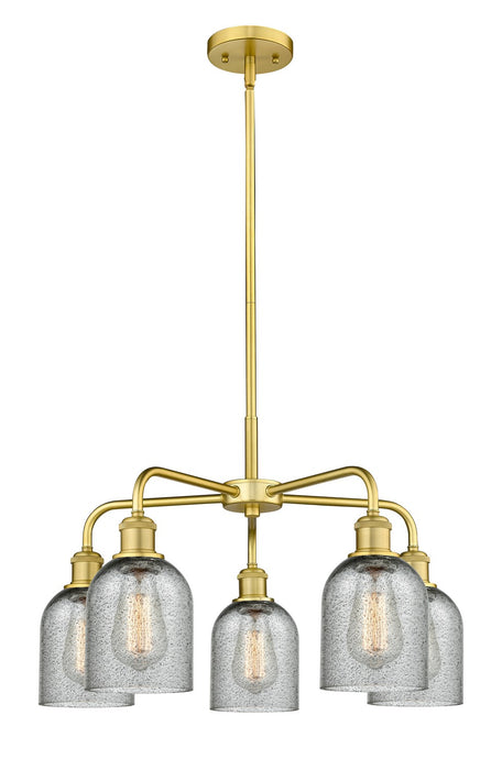 Innovations 516-5CR-SG-G257 Five Light Chandelier, Satin Gold