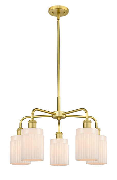Innovations 516-5CR-SG-G341 Five Light Chandelier, Satin Gold