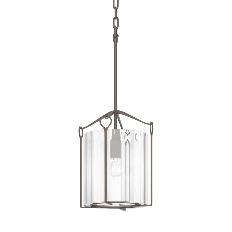 Hubbardton Forge 104060-SKT-05-ZM0137 One Light Mini Pendant, Bronze