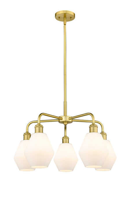 Innovations 516-5CR-SG-G651-6 Five Light Chandelier, Satin Gold