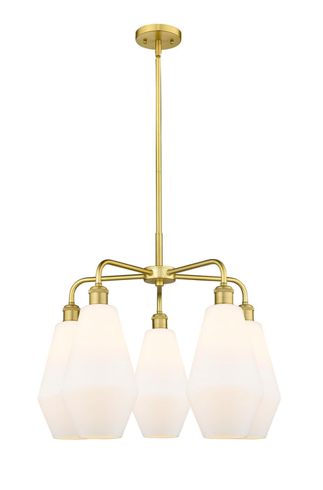 Innovations 516-5CR-SG-G651-7 Five Light Chandelier, Satin Gold