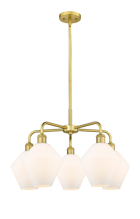 Innovations 516-5CR-SG-G651-8 Five Light Chandelier, Satin Gold