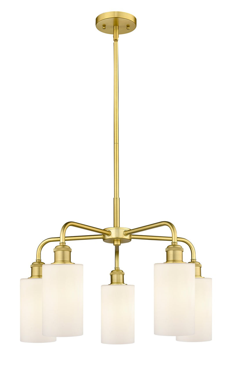 Innovations 516-5CR-SG-G801 Five Light Chandelier, Satin Gold