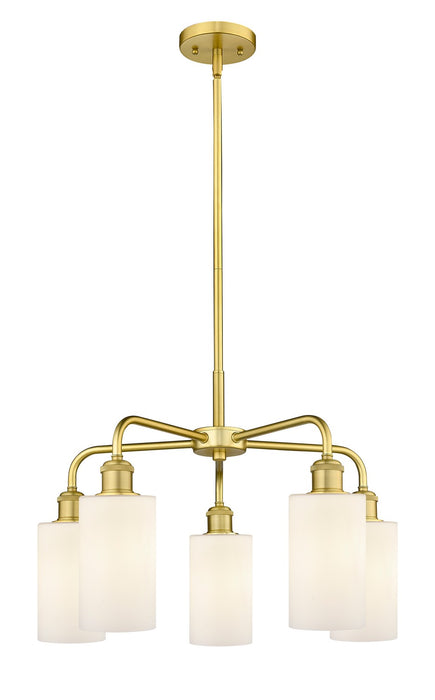 Innovations 516-5CR-SG-G801 Five Light Chandelier, Satin Gold