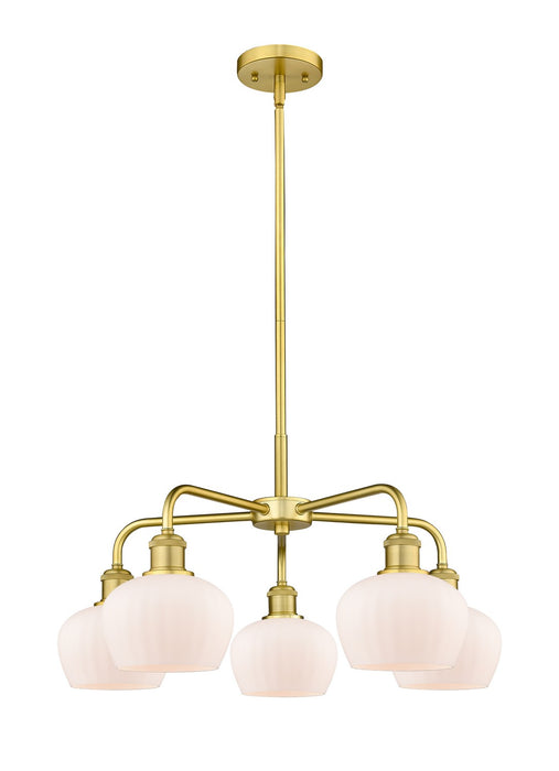 Innovations 516-5CR-SG-G91 Five Light Chandelier, Satin Gold