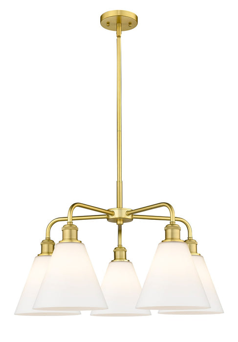 Innovations 516-5CR-SG-GBC-81 Five Light Chandelier, Satin Gold