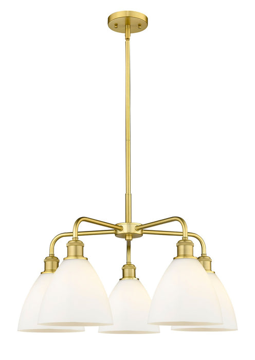 Innovations 516-5CR-SG-GBD-751 Five Light Chandelier, Satin Gold