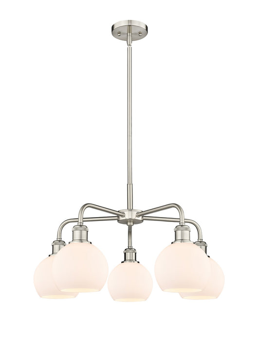 Innovations 516-5CR-SN-G121-6 Five Light Chandelier, Satin Nickel