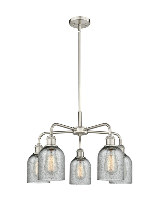 Innovations 516-5CR-SN-G257 Five Light Chandelier, Satin Nickel