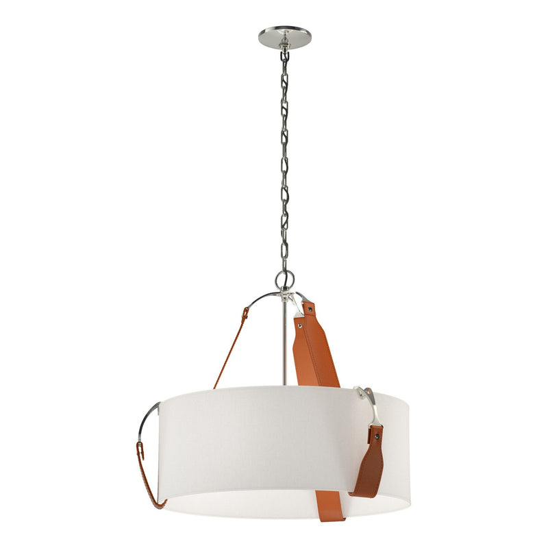 Hubbardton Forge 104070-SKT-24-LC-SE2208 Three Light Pendant, Polished Nickel