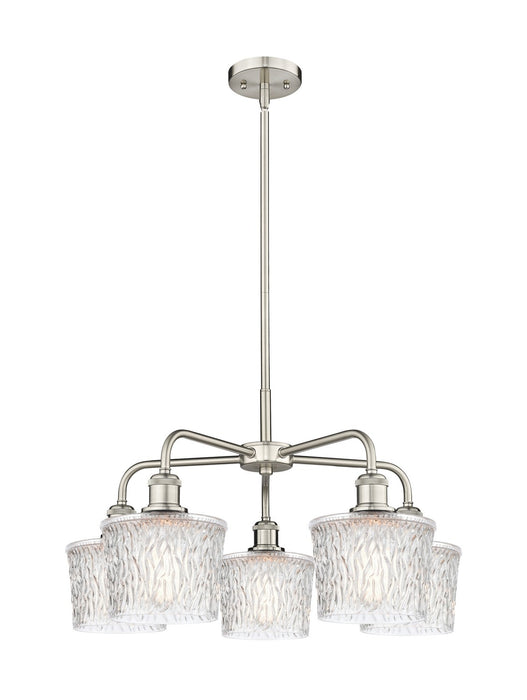 Innovations 516-5CR-SN-G402 Five Light Chandelier, Satin Nickel