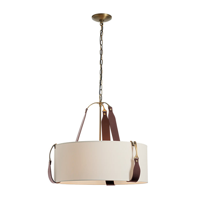 Hubbardton Forge 104070-SKT-27-LB-SE2208 Three Light Pendant, Antique Brass
