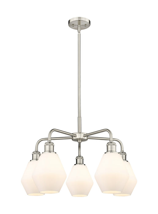 Innovations 516-5CR-SN-G651-6 Five Light Chandelier, Satin Nickel