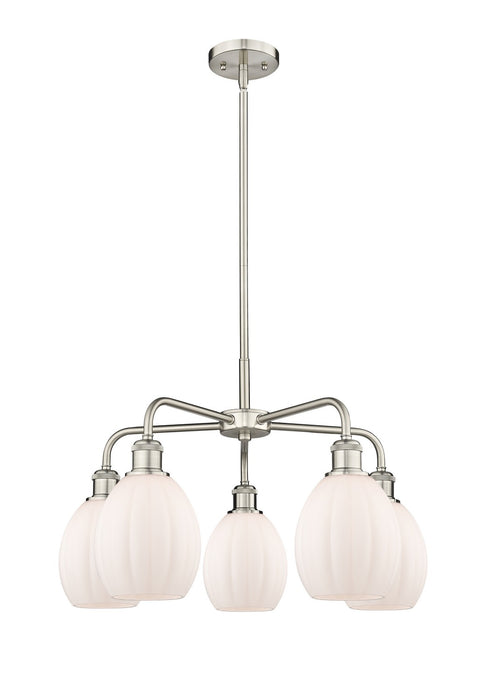 Innovations 516-5CR-SN-G81 Five Light Chandelier, Satin Nickel