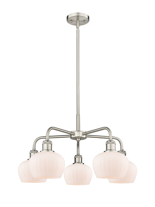 Innovations 516-5CR-SN-G91 Five Light Chandelier, Satin Nickel