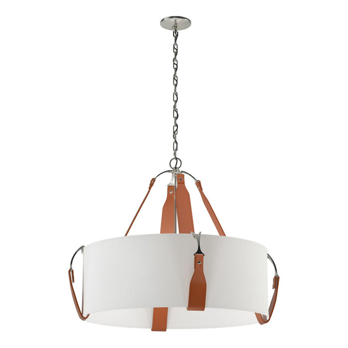 Hubbardton Forge 104072-SKT-24-LC-SF2812 Four Light Pendant, Polished Nickel