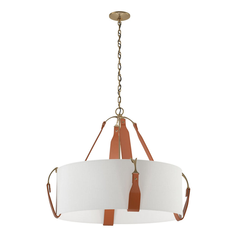 Hubbardton Forge 104072-SKT-27-LC-SF2812 Four Light Pendant, Antique Brass