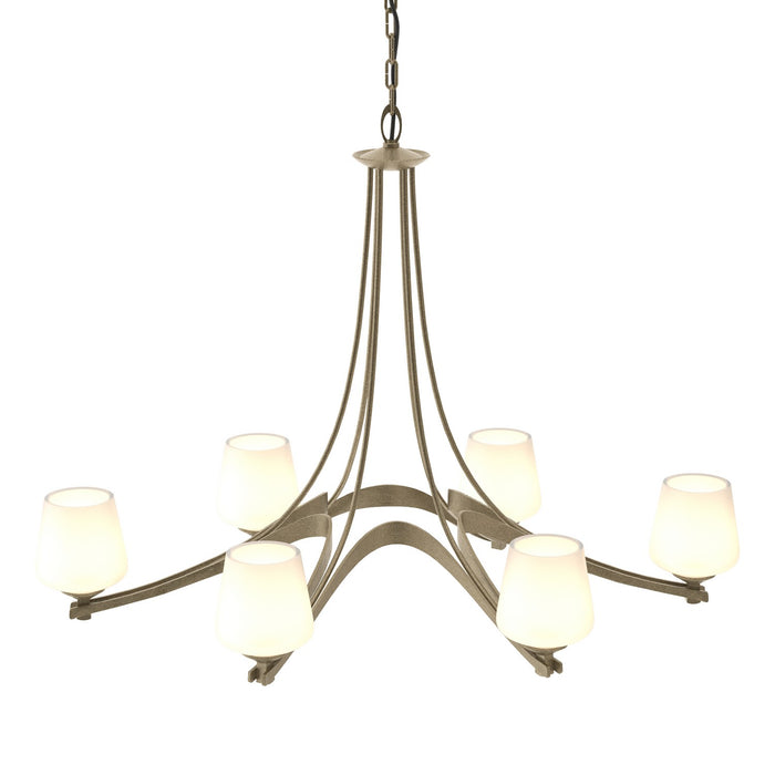 Hubbardton Forge 104106-SKT-84-GG0236 Six Light Chandelier, Soft Gold