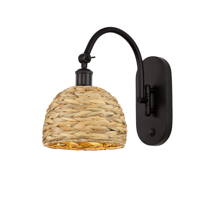 Innovations 518-1W-OB-RBD-8-NAT One Light Wall Sconce, Oil Rubbed Bronze
