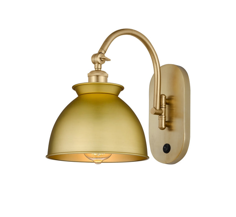 Innovations 518-1W-SG-M14-SG One Light Wall Sconce, Satin Gold