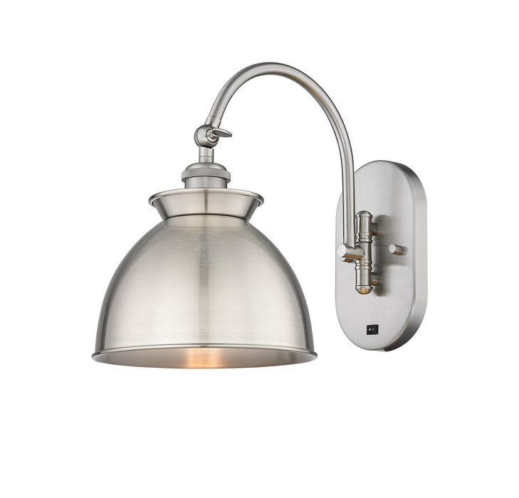 Innovations 518-1W-SN-M14-SN One Light Wall Sconce, Brushed Satin Nickel