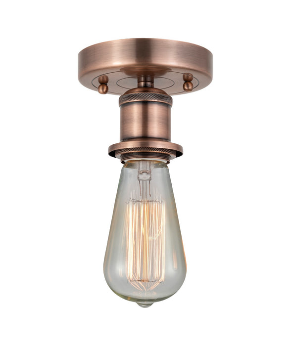 Innovations 616-1F-AC One Light Semi-Flush Mount, Antique Copper