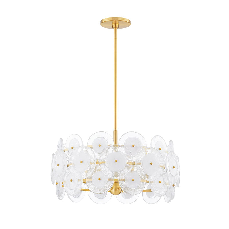 Mitzi H810705-AGB Five Light Chandelier, Aged Brass