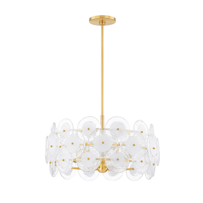 Mitzi H810705-AGB Five Light Chandelier, Aged Brass