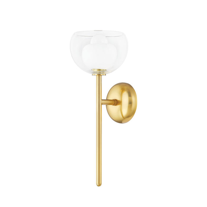 Mitzi H813101-AGB One Light Wall Sconce, Aged Brass