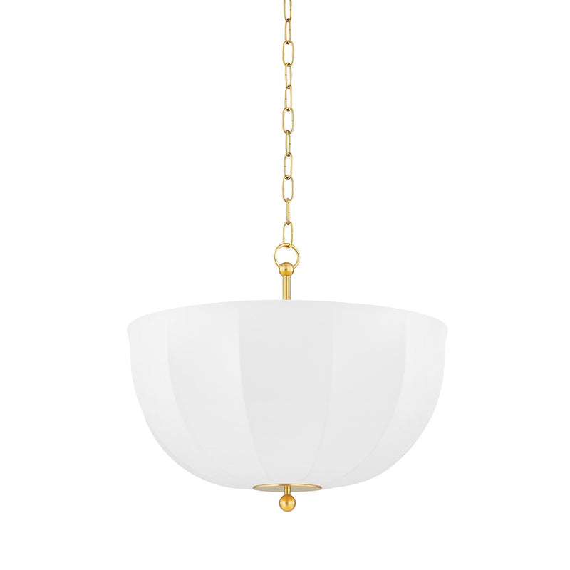Mitzi H816701-AGB One Light Pendant, Aged Brass