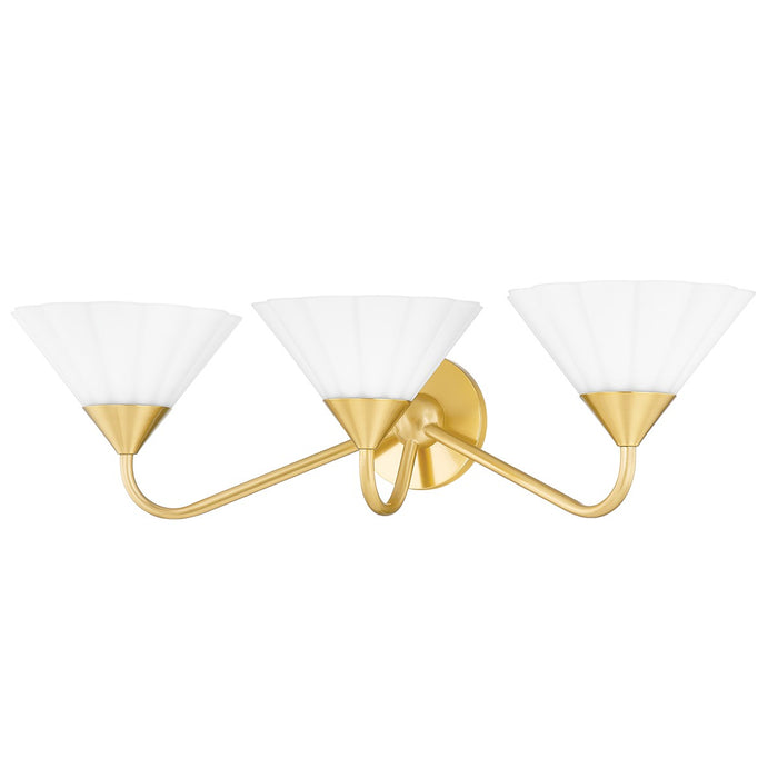 Mitzi H817303-AGB Three Light Bath and Vanity, Aged Brass