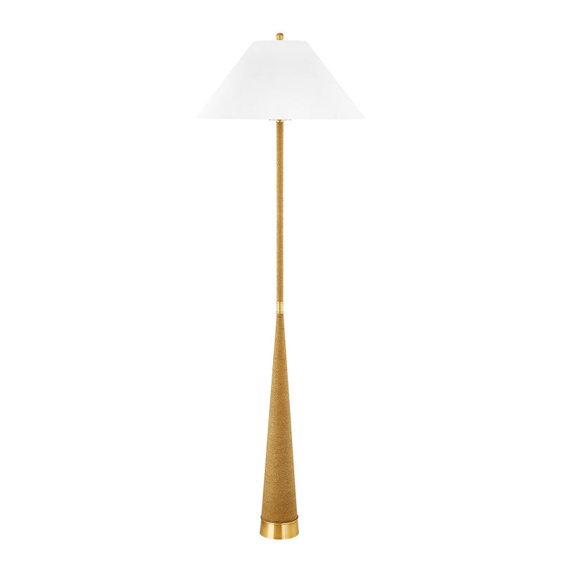 Mitzi HL804401-AGB One Light Floor Lamp, Aged Brass