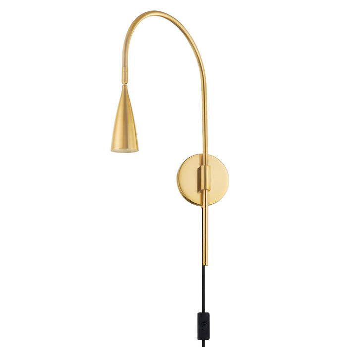 Mitzi HL811201-AGB One Light Wall Sconce, Aged Brass